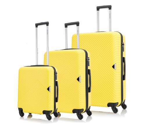 Parajohn PJTR3174 3 Pcs Trolley Luggage Set Yellow