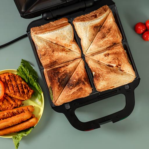 display image 5 for product Multi-Snacks Maker 2-in-1, 8 Slice Sandwich Maker, GSM5444N | Non-Stick Cooking Plate | Cooks Delicious Crispy Sandwiches | Cool Touch Handle | Auto Temperature Control