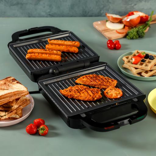 Sandwich Maker, Panini Press Grill, 3-in-1 Detachable Non-Stick