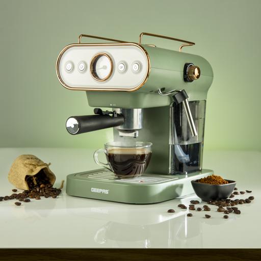 20 Bar Espresso Coffee Machine with Steam Wand for Latte Espresso Mint Green