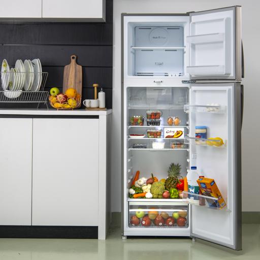 display image 5 for product Geepas 320L Double Door Refrigerator - Free Standing Durable Double Door Refrigerator, Recessed