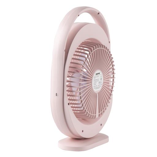 display image 6 for product Rechargeable 6" Fan, USB Rechargeable Mini Fan GF21158 | 3 Speed Setting | Lithium-Ion Battery | 12 Hours Operating Time | LED Night Light | Overcharge & Over Discharge Protection