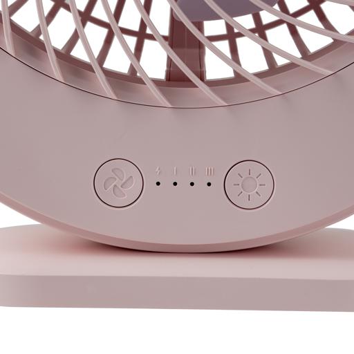 display image 9 for product Rechargeable 6" Fan, USB Rechargeable Mini Fan GF21158 | 3 Speed Setting | Lithium-Ion Battery | 12 Hours Operating Time | LED Night Light | Overcharge & Over Discharge Protection