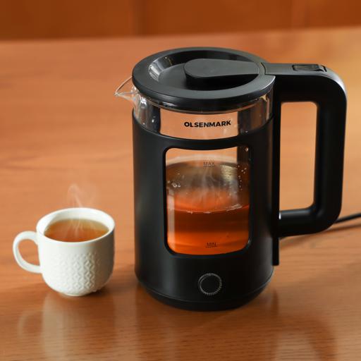display image 1 for product Olsenmark Electric Glass Kettle