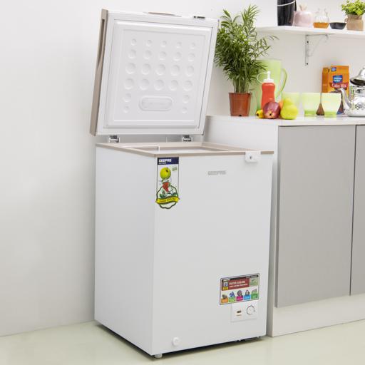display image 4 for product Chest Freezer, Freestanding Chest Freezer, GCF1206WAH | Deep Freezer with Adjustable Thermostat | 1pc Food Basket Included | LED Light | Comes with Lock & Key
