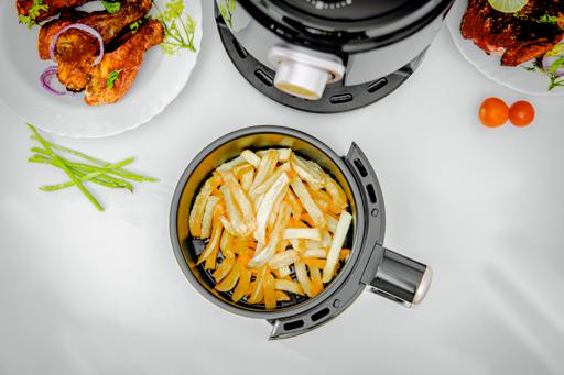 display image 15 for product Geepas GAF37516 Air Fryer 1.8L - Cool touch Housing & handle | Overheat Protection, LED ON-OFF Lights, 30 Minutes Timer, Rapid Air Circulation, Non Stick Detachable Basket, Temperature & Timer Control | 2 Years Warranty