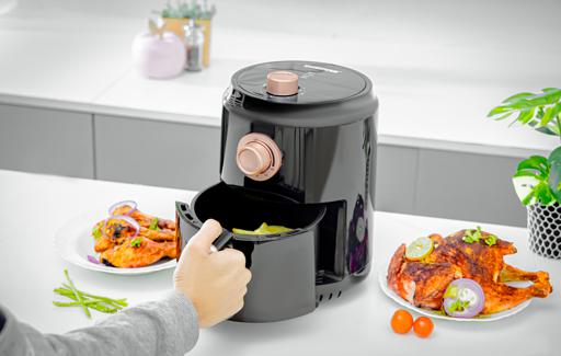 display image 16 for product Geepas GAF37516 Air Fryer 1.8L - Cool touch Housing & handle | Overheat Protection, LED ON-OFF Lights, 30 Minutes Timer, Rapid Air Circulation, Non Stick Detachable Basket, Temperature & Timer Control | 2 Years Warranty