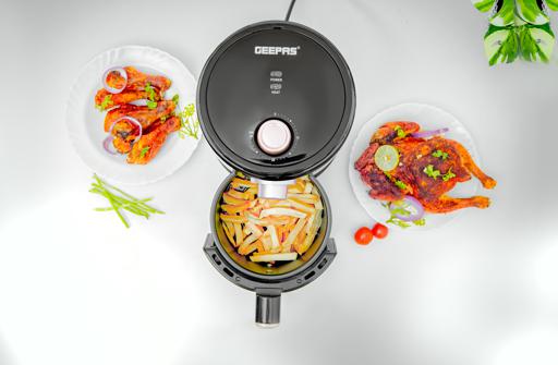 display image 13 for product Geepas GAF37516 Air Fryer 1.8L - Cool touch Housing & handle | Overheat Protection, LED ON-OFF Lights, 30 Minutes Timer, Rapid Air Circulation, Non Stick Detachable Basket, Temperature & Timer Control | 2 Years Warranty