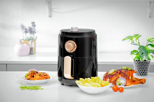 display image 14 for product Geepas GAF37516 Air Fryer 1.8L - Cool touch Housing & handle | Overheat Protection, LED ON-OFF Lights, 30 Minutes Timer, Rapid Air Circulation, Non Stick Detachable Basket, Temperature & Timer Control | 2 Years Warranty