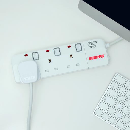display image 7 for product Geepas 3 Way 3 Meter Sockets Extension Board