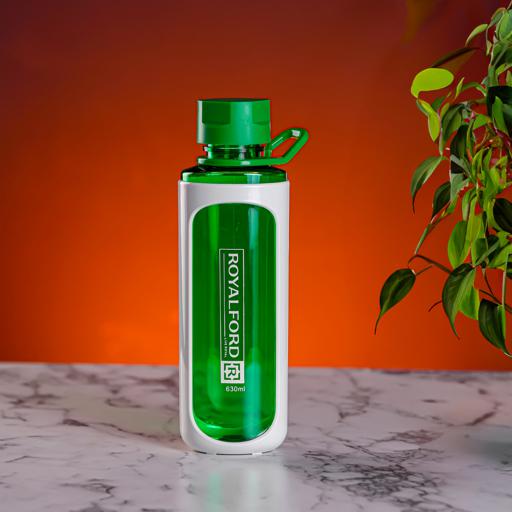display image 2 for product Royalford 630Ml Water Bottle - Reusable Water Bottle Wide Mouth With Hanging Clip
