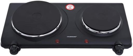 display image 6 for product Olsenmark 2500W Double Burner Electric Hot Plate For Flexible Precise Table Top Cooking - Cast Iron