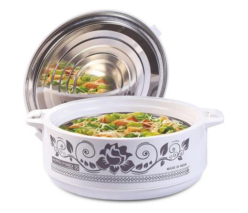 Buy Royalford 3Pc Hot Pot Insulated Food Warmer - Thermal Casserole Dish -  Double Wall Insulated Serving Online in UAE - Wigme