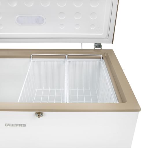 display image 8 for product Geepas 300L Chest Freezer - Portable 2Pcs Food Basket, Compact Refrigerator With Led Light