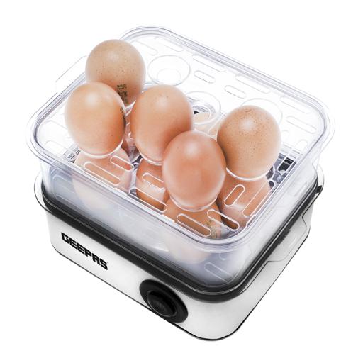 display image 5 for product Geepas 500W Premium Electric Egg Boiler For 16 Eggs With Poacher & Omelette Maker Bowl, Can Boil