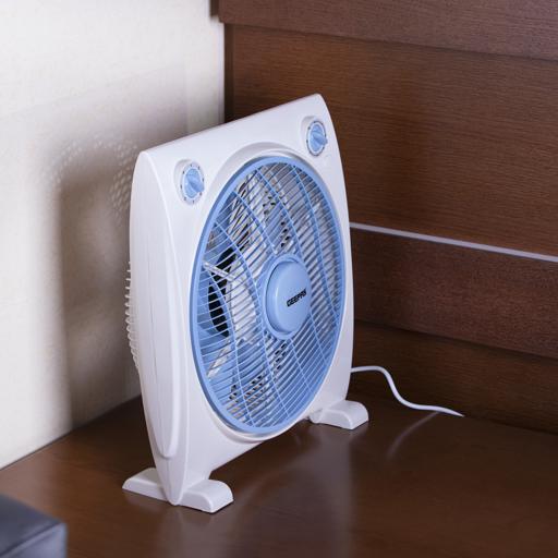display image 4 for product Geepas GF21113 12'' Box Fan - 3 Speed, 60 Minutes Timer – Portable Personal Desk Fan with Powerful Copper Motor - Ideal for Office, & Home| 2 Year Warranty