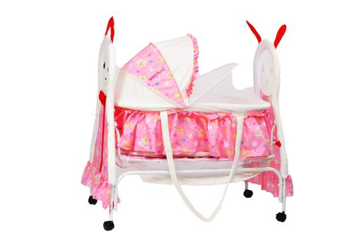 Buy Baby Plus Baby Swing Cradle Cum Crib With Removable Mosquito Net Pink Baby Cradle Cradle Baby Online in UAE Wigme