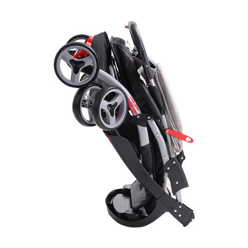 display image 3 for product Baby Plus Khaki Stroller Cum Pram