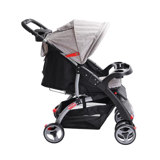 display image 2 for product Baby Plus Khaki Stroller Cum Pram