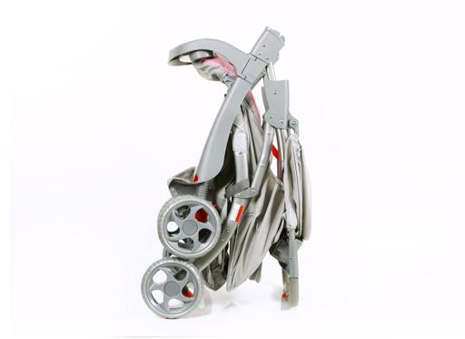 display image 3 for product Baby Plus Pink & Grey Stroller Cum Pram