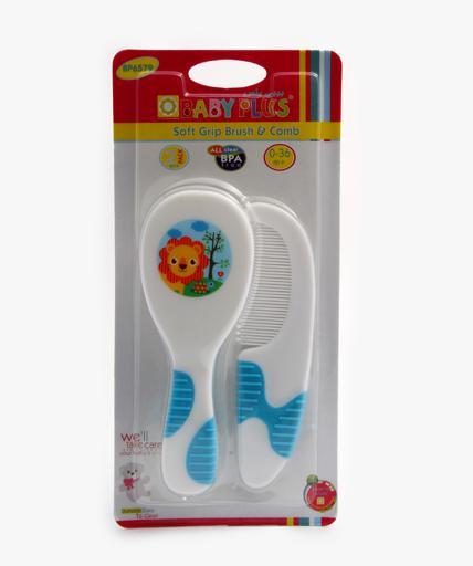 Buy Baby Plus 2Pcs Baby Hair Brush & Comb Set - Portable Comfortable Handle  Eliminate Cradle Cap Online in UAE - Wigme