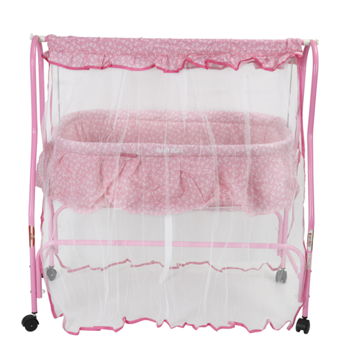 display image 1 for product Baby Plus Baby Bed - Baby Cradle With Swing Function And Mosquito Net - Baby Cradle, Cradle, Baby