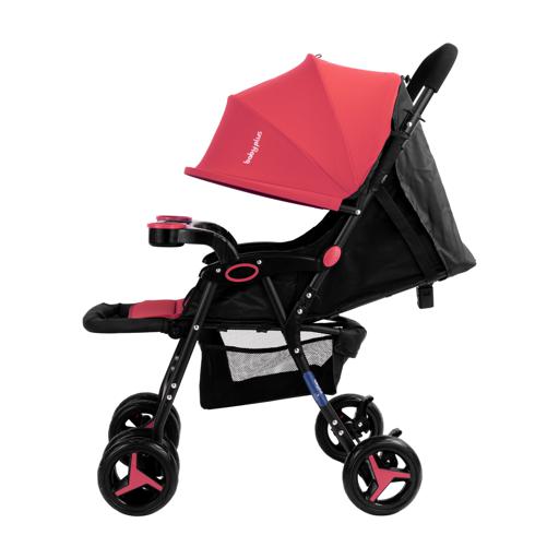 display image 3 for product Baby Plus Maroon Stroller Cum Pram, 0-36 M