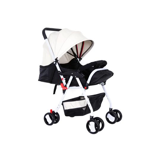 display image 1 for product Baby Plus Khaki Stroller Cum Pram, 0-36 M