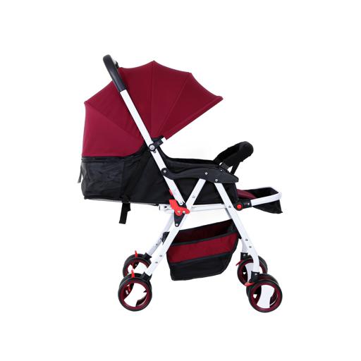 display image 2 for product Baby Plus Wine & Red Stroller Cum Pram, 0-36 M