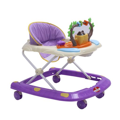 display image 1 for product Baby Plus Baby Walker - Portable Folding Walker Universal Wheeled Walker Anti-Rollover Folding Walker