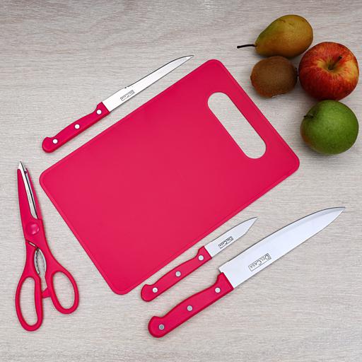 display image 4 for product Delcasa 5 Pcs Basic Kitchen Knife Set - Stainless Steel 3 Kitchen Knives With Kitchen Scissor