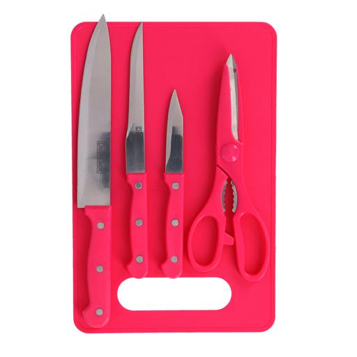 display image 5 for product Delcasa 5 Pcs Basic Kitchen Knife Set - Stainless Steel 3 Kitchen Knives With Kitchen Scissor