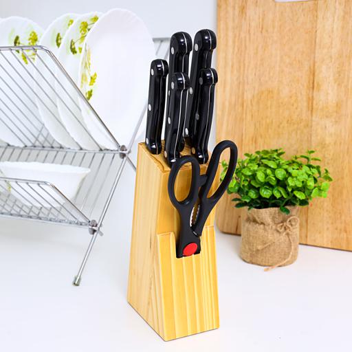 Knife Set Stainless Steel small Cutlery Kitchen Knives with wooden stand