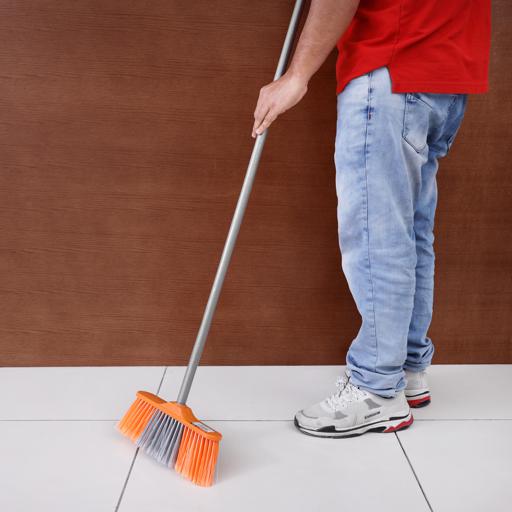 display image 3 for product Delcasa Broom With Pvc Coated Wooden Handle - Indoor Sweeping Broom Brush - The Perfect Indoor