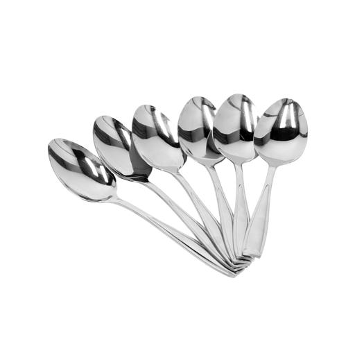 display image 5 for product Delcasa Desert Spoon - 6 Pcs S/S -Stainless Steel - Plain Pattern Cutlery, Long Grip Handle