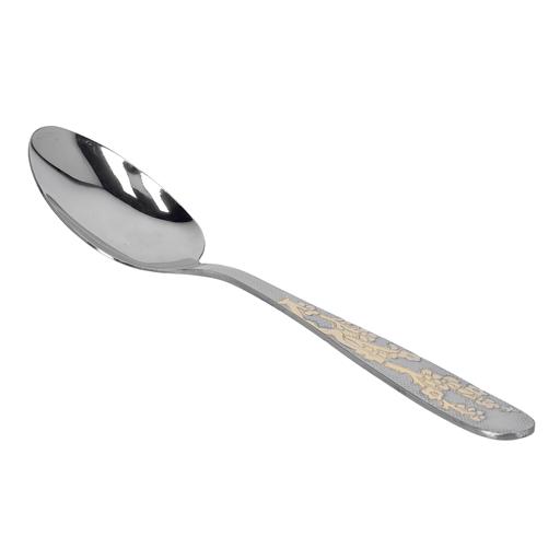 display image 5 for product Delcasa Desert Spoon - 6 Pcs S/S -Stainless Steel - Golden Pattern Cutlery, Long Grip Handle