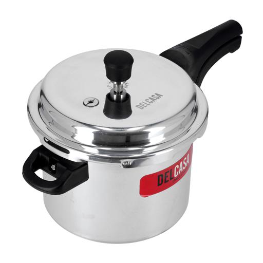 Delcasa 5L Aluminium Pressure Cooker - Lightweight & Durable Home Kitchen Pressure Cooker With Lid hero image
