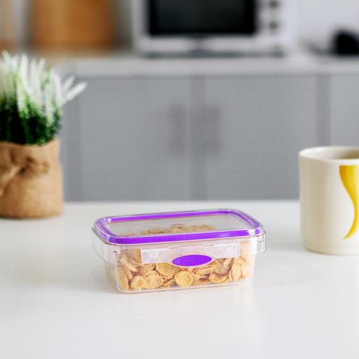 Food Storage Container, Transparent 400ml Container, DC1142 | Reusable, Airtight Storage Box with Snap Locking Lid | Microwavable, Freezer Safe | Meal Prep Bento Lunch Box hero image