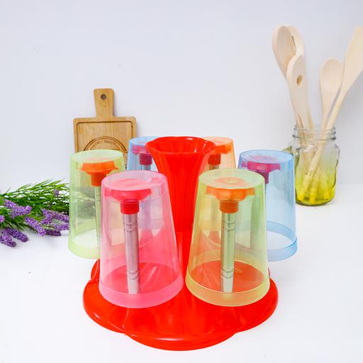 display image 2 for product Delcasa 6 Pcs Glass Holder - Glass Drainer Storage Drying Rack - Upside Down Mug Rack - Drying