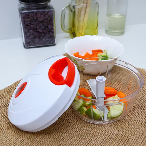 display image 5 for product Delcasa Manual Food Chopper - Mini Food Processor - Manual Handheld Food Chopper/Cutter