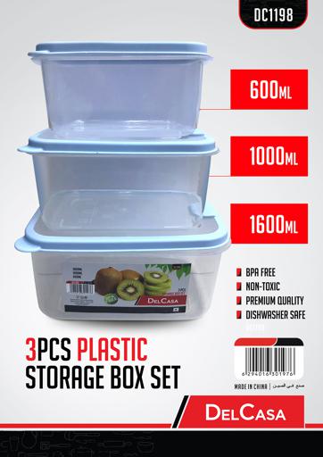 Airtight Food Storage Container Set - 8 Pieces 1.6L - Plastic BPA