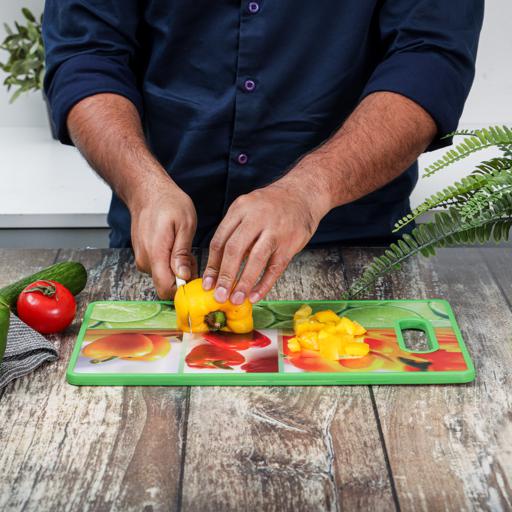 display image 1 for product Delcasa Cutting Board 36.5X22.5X1.1Cm - Cutting Board With Non-Slip Base- Perfect For Fruits & Veg