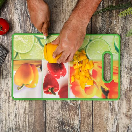 display image 3 for product Delcasa Cutting Board 36.5X22.5X1.1Cm - Cutting Board With Non-Slip Base- Perfect For Fruits & Veg