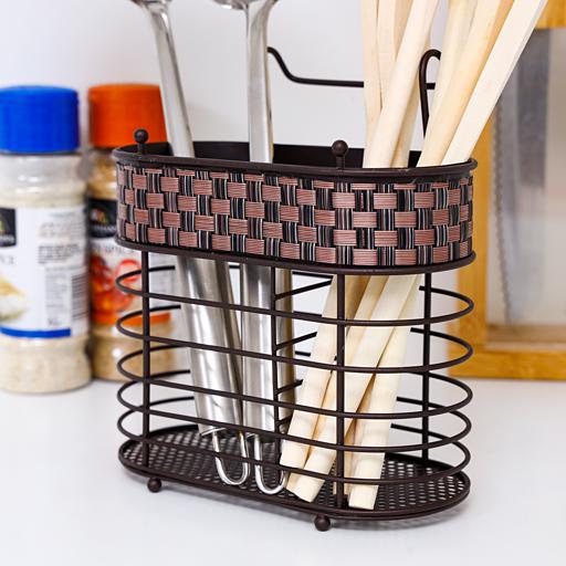 display image 1 for product Delcasa Oval Shape Cutlery Rack- Portable Utensil & Spoon Holder, Drying Rack & Organization Shelf