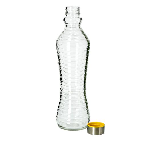 display image 4 for product Delcasa 1000Ml Glass Water Bottle - Portable Cap - Lead Free Water Bottle, Travel Flask
