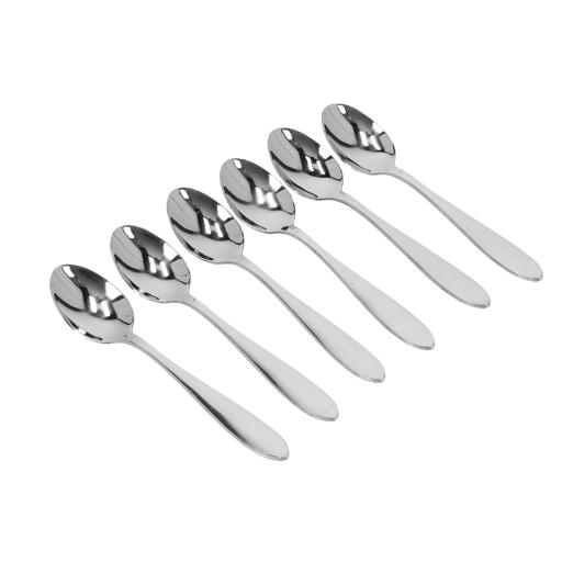 Delcasa 6Pcs Stainless Steel Tea Spoon - Plain Pattern Cutlery, Dishwasher Safe, Mirror Polished hero image