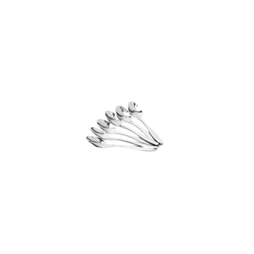 display image 5 for product Delcasa 6 Pcs Stainless Steel Coffee Spoon - Plain Pattern Cutlery, Dishwasher Safe, Mirror Polish