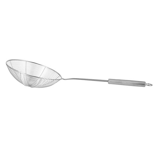 Strainer Ladle, Stainless Steel Wire Skimmer Spoon With Bamboo