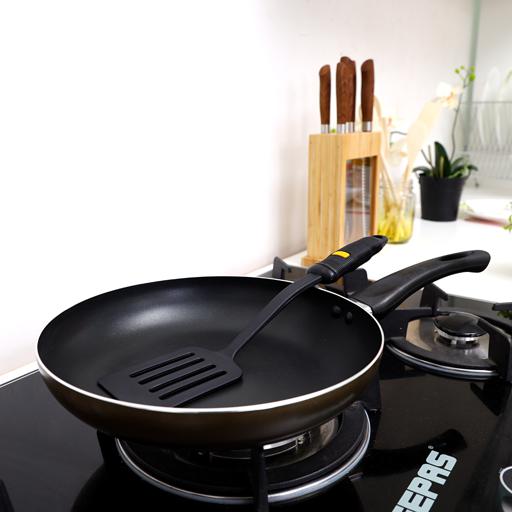 display image 2 for product Delcasa 26Cm Aluminium Fry Pan With Nylon Turner - Non-Stick Fry Pan With Slotted Turner