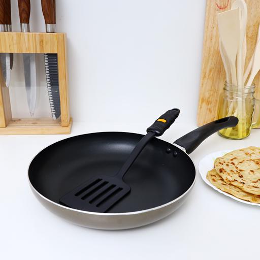 display image 3 for product Delcasa 26Cm Aluminium Fry Pan With Nylon Turner - Non-Stick Fry Pan With Slotted Turner